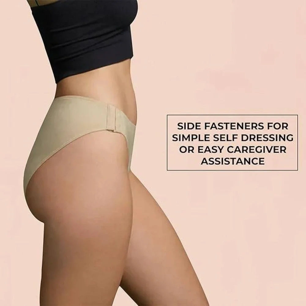 Adaptive Underwear 2PK Bikini Cut -Side Fasteners Easy DressingSz Lg 10/12 #7217